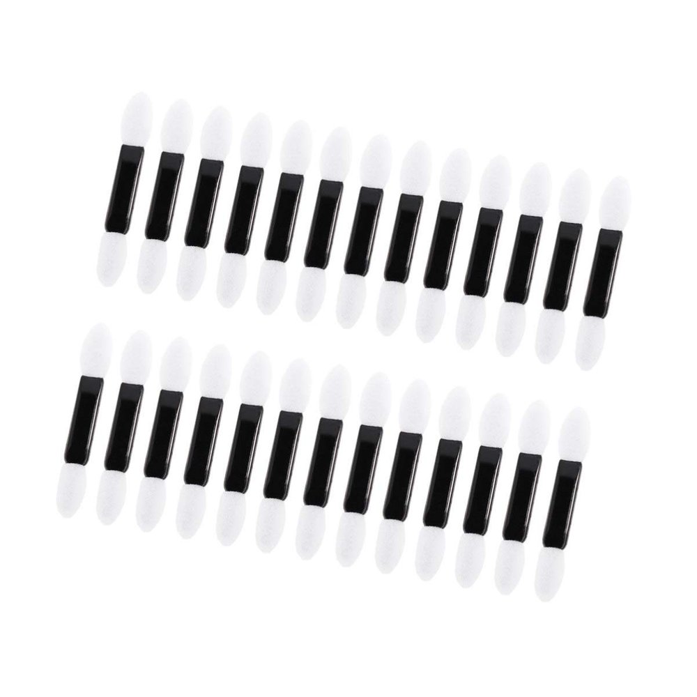 WOONEKY 100pcs Double-ended Sponge Eyeshadow Applicators Soft Smooth Eye Shadow Brushes for Effortless Makeup Application for Little Girls and Makeup Tool