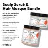 dpHUE Apple Cider Vinegar Scalp Scrub with Pink Himalayan Sea Salt (9 oz) + Apple Cider Vinegar Hair Masque (9 oz) - Helps Soothe Dry Scalps & Activate Healthy Hair Growth view 2