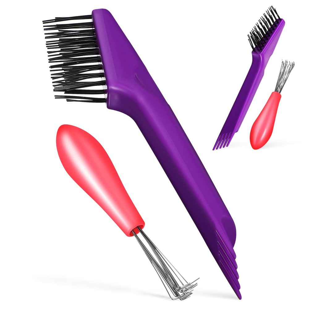 HAPINARY 4pcs Hair Brush Cleaning Tools Comb Cleaners for Home Salon Use Hair Brush Cleaner Tool Different