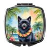 Caroline's Treasures Schipperke Luau Compact Mirror Decorative Travel Makeup Mirror for Women Girls Gifts Pocket Makeup Mirror Folding Handheld view 1