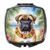 Caroline's Treasures Bullmastiff Luau Compact Mirror Decorative Travel Makeup Mirror for Women Girls Gifts Pocket Makeup Mirror Folding Handheld view 1