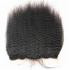 Hair Extensions Kinky Straight Bundles with Closure Human Hair 3 4 Bundles with Closure Brazilian Remy Yaki Hair Extension Natural Black Pre Plucked with Baby Hair Hair Extensions (Size : 13" x 4", view 4