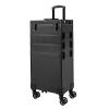 5 Tier Makeup Case w/LED Light, Rolling Lockable Makeup Case, Large Storage Cosmetic Trolley, Hairdressing Trolley Stylist Beauty Luggage Travel Organizer Tool Box for Make Up Artists (5 Tier) view 1