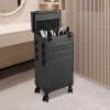 5 Tier Makeup Case w/LED Light, Rolling Lockable Makeup Case, Large Storage Cosmetic Trolley, Hairdressing Trolley Stylist Beauty Luggage Travel Organizer Tool Box for Make Up Artists (5 Tier) view 2