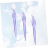 Outanaya 3pcs Eyebrow Razors Set Portable Stainless Steel Eyebrow Trimmers for Women Lightweight Makeup Tools for Precision Grooming Travel-Friendly Design Transparent Purple view 3