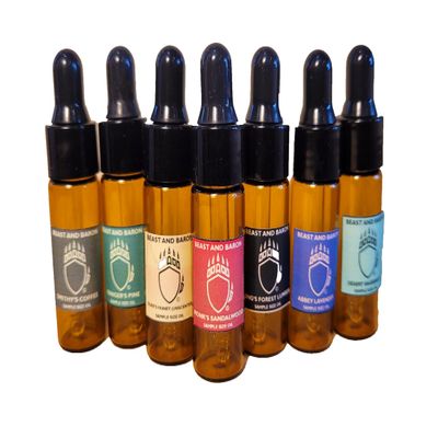 Beast and Baron - Premium Beard Oil - All Natural Ingredients - Made in the USA - Beard Oil Sample Pac - Small Business (Sample Pack)