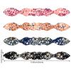 4 Pcs Deft Bun Maker French Twist Rabbit Ear Bun Twister Flower Flexible Quick Hair Styling Accessories for Women Girls view 2