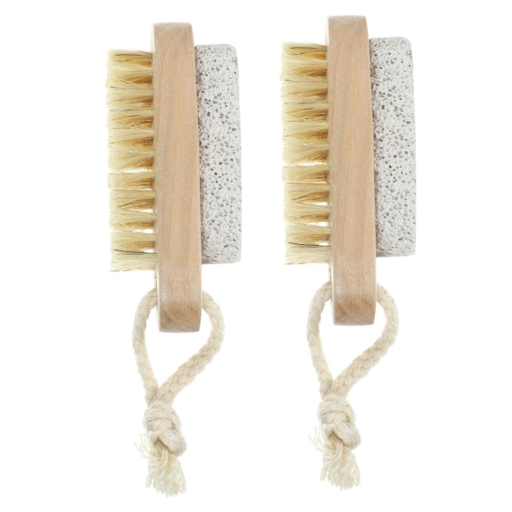FOMIYES 2pcs Body Scrubber Brush Pumice Stone Foot Scrubbers for Shower Nail Brush Bathing