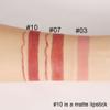 evpct 1Pcs Light Brown Lip Liner and Lipstick Set Kit for Women Matte Lips Kit with Lip Liner Lip Stains Long Lasting Waterproof 24 Hour Lipstick and Lip Liners Combo Lipliners Pencil Set 10# view 4