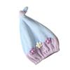 Beatifufu Women Fleece Hair Drying Cap Quick Drying Towel for Hair Types Cute Floral Design Lightweight and Travel-friendly view 1