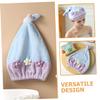 Beatifufu Women Fleece Hair Drying Cap Quick Drying Towel for Hair Types Cute Floral Design Lightweight and Travel-friendly view 2
