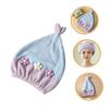 Beatifufu Women Fleece Hair Drying Cap Quick Drying Towel for Hair Types Cute Floral Design Lightweight and Travel-friendly view 4