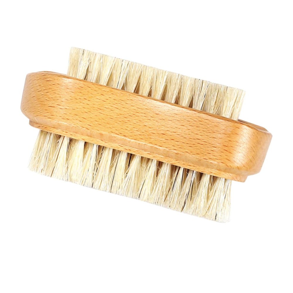 Healeved Double-sided Nail Cleaning Brush with Fine Bristles for Cuticles and Under-nail Dirt Removal Comfortable to Hold for Manicure and Exfoliating Hands and Feet Random Color Design