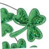 Gogogmee Patrick Day Shamrock Headband Glitter Cloth Comfortable Patrick Day Accessory for Parades Parties Hairband for Festive Celebrations view 2