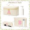 3 PCS Travel Makeup Bag Set, AZ Initials Cotton Quilted Cosmetic Bag for Women & Preppy, Personalized Toiletry Bag Travel Accessories Makeup Brushes Organizer, Valentines Day & Birthday Gift for Her view 2