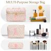 3 PCS Travel Makeup Bag Set, AZ Initials Cotton Quilted Cosmetic Bag for Women & Preppy, Personalized Toiletry Bag Travel Accessories Makeup Brushes Organizer, Valentines Day & Birthday Gift for Her view 2