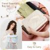 3 PCS Travel Makeup Bag Set, AZ Initials Cotton Quilted Cosmetic Bag for Women & Preppy, Personalized Toiletry Bag Travel Accessories Makeup Brushes Organizer, Valentines Day & Birthday Gift for Her view 4