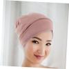 SHERCHPRY 2pcs Comfortable Cotton Sleep Hats for Women Elastic Wide Brim Bonnets for Home Use Lightweight and Practical Chemo Caps view 3