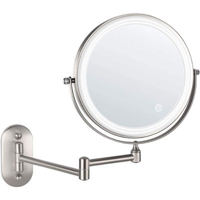 8'' Bathroom Mirrors Wall Mounted Makeup Mirror Upgrade Auto Off Led Shaving Mirror 1X/10X Magnifying Double Sided 360&Deg; Swivel Extendable Powered By 4 X Aaa Batteries Black Makeup And ( Col ( Colo