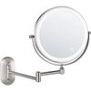 8'' Bathroom Mirrors Wall Mounted Makeup Mirror Upgrade Auto Off Led Shaving Mirror 1X/10X Magnifying Double Sided 360&Deg; Swivel Extendable Powered By 4 X Aaa Batteries Black Makeup And ( Col ( Colo view 1