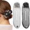 2 PACK Big Camellia Flower Bun Makers - Hair Twister Accessories for Flexible, Quick Donut Bun Wraps for Women (Style 3) view 1