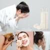 120pcs Facial Sponges, Compressed Facial Sponges with Container Heart Shape Face Sponges Sponge Pads for Face Cleaning Removing Makeup Exfoliating (White) view 4