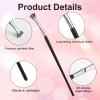 3pcs Mascara Fan Brush, Folding Angle Scalloped Lash Brush Eyelash Eyebrow Brush Fan Shaped Eyelash Brush Lash Wand Brushes Eyelash Comb Separator for Makeup Tools view 3