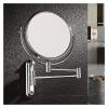 IJPDXOLBQ Wall-Mounted Makeup Mirror 360Rotating Function Chrome Extendable Swivel Mirror 6 Inch Makeup Mirror Bathroom Metal view 4