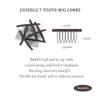 100 Pieces Wig Combs Wig Clips Wig Combs to Secure Wig 7-teeth Wig Accessories Tools For Making Wig Caps Wig Comb (Brown,100 Pcs) view 2