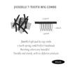20 Pieces Wig Combs Wig Clips Wig Combs to Secure Wig 7-teeth Wig Accessories Tools For Making Wig Caps Wig Comb (Black,20 Pcs) view 2
