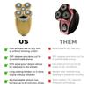 Pop Sonic 5-Head Electric Shaver Kit - Unisex (Gold) Shaver for Face, Head & Body - Smooth, Waterproof USB Rechargeable Trimmer with 360-Degree Precision Cut Heads for Men & Women view 4