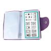 Nail Stamping Plate Organizer Bag with Snap Closure Purple Leather view 1