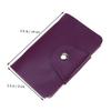 Nail Stamping Plate Organizer Bag with Snap Closure Purple Leather view 2