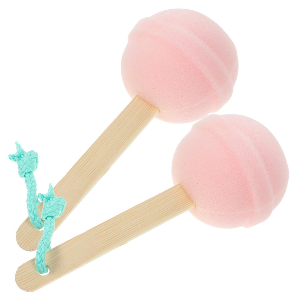 Healeved 2pcs Colorful Gentle Exfoliating Bath Sponge Balls for Body Scrubbing Lightweight Shower Sponges for Travel for Deep Cleansing Skin
