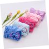 Outanaya Bowknot Coral Fleece Hair Drying Cap Elastic Quick- Hat for Curly Hair Soft and Absorbent Lightweight for Home Gym and Travel Light Blue view 4