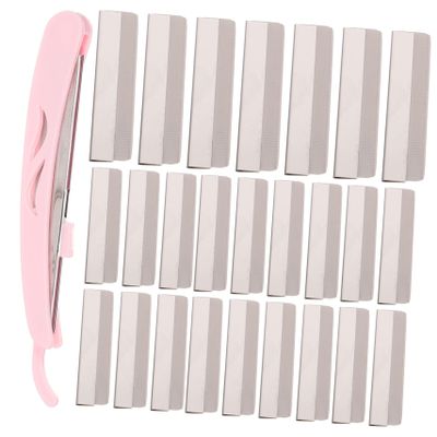 Outanaya Eyebrow Trimmer Kit Stainless Steel Facial Razor for Women Grooming with Blades for Safe Eyebrow Shaping Portable and Lightweight Makeup Tool