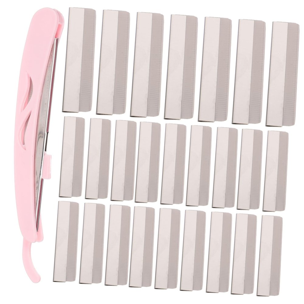 Outanaya Eyebrow Trimmer Kit Stainless Steel Facial Razor for Women Grooming with Blades for Safe Eyebrow Shaping Portable and Lightweight Makeup Tool