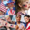 20 Sheet American Flag Temporary Tattoo, 4th of July USA Flag Face Tattoo Men Women Adult, Patriotic Fake Tattoo Sticker for Fourth of July, Independence Day, Memorial Day Party Supply, 40 Sticker view 2