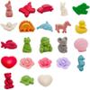 La Maison du Savon de Marseille - French Rose Shaped Soap for Body Wash or Decoration - Honeysuckle Fragrance - 20g Novelty Bars - Set of 3 view 3