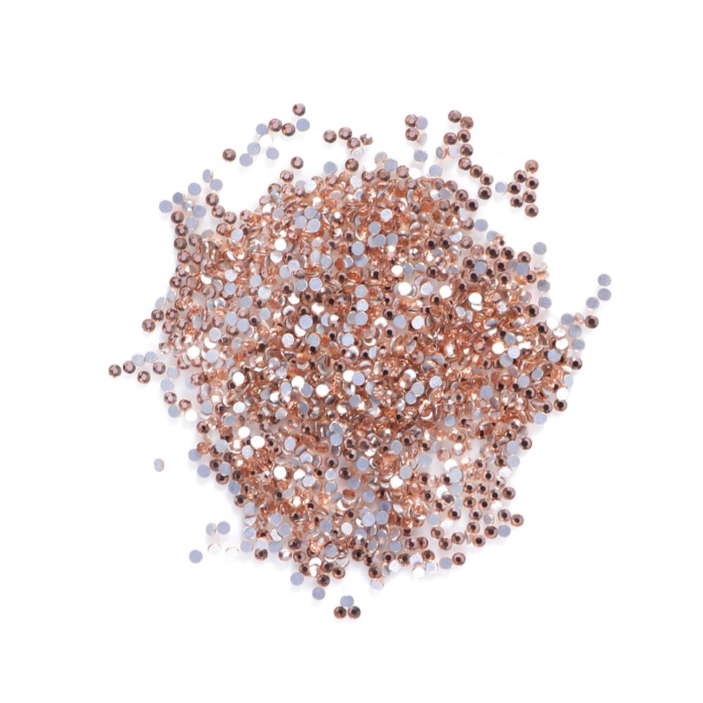 Healeved 1440pcs Flat Back Ab Crystal Glass Beads for Nail Art Makeup Clothing Crafting Decorative Round Rhinestones for DIY Projects Jewelry Making