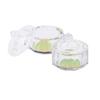 Healeved 2pcs Mini Octagon Glass Nail Crystal Cup Lid Liquid Container for Nail Art for Salons and Personal Use for Mixing Acrylics view 1
