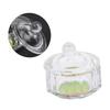 Healeved 2pcs Mini Octagon Glass Nail Crystal Cup Lid Liquid Container for Nail Art for Salons and Personal Use for Mixing Acrylics view 2