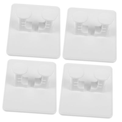 Didiseaon 4pcs Wall Mounted Holder No-drill Bathroom Storage Rack for Shaving Tools Shaving Stand Lightweight and Portable Organizer for Travel and Home Use