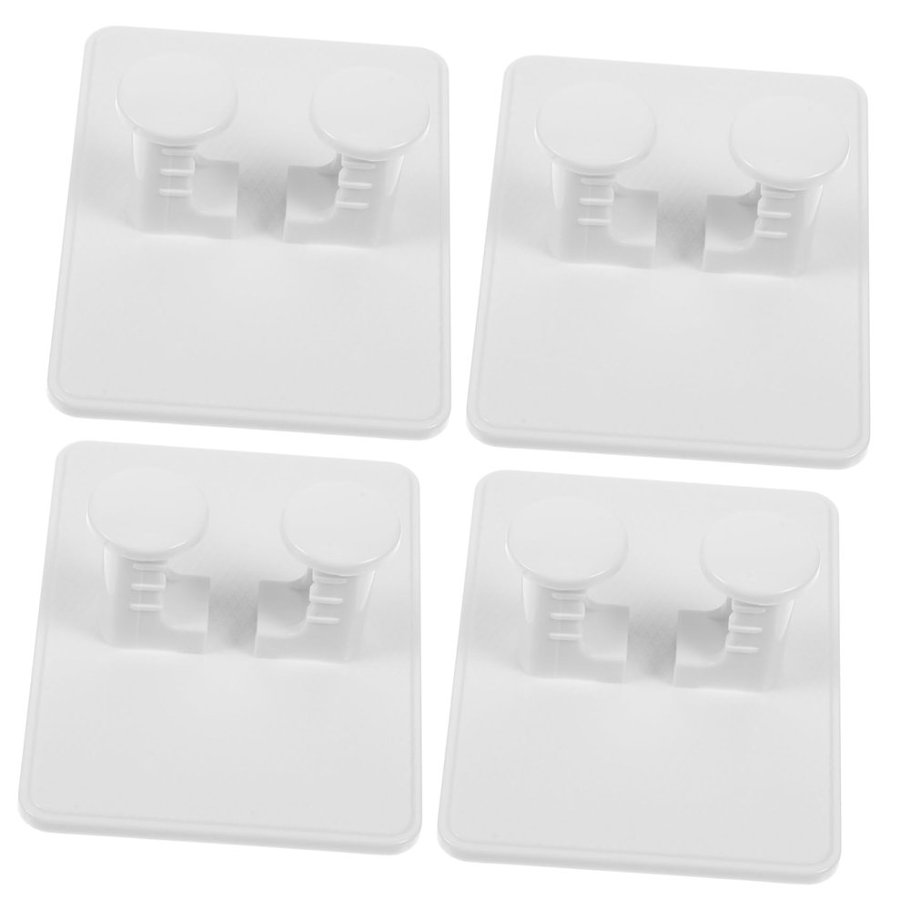 Didiseaon 4pcs Wall Mounted Holder No-drill Bathroom Storage Rack for Shaving Tools Shaving Stand Lightweight and Portable Organizer for Travel and Home Use