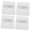 Didiseaon 4pcs Wall Mounted Holder No-drill Bathroom Storage Rack for Shaving Tools Shaving Stand Lightweight and Portable Organizer for Travel and Home Use view 1
