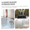 Didiseaon 4pcs Wall Mounted Holder No-drill Bathroom Storage Rack for Shaving Tools Shaving Stand Lightweight and Portable Organizer for Travel and Home Use view 4