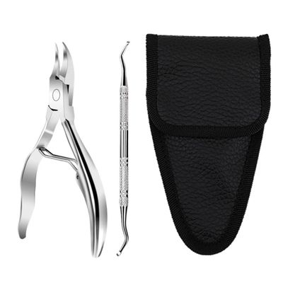 Healeved 1set Nail Clipper and Ingrown Toenail Tool Manicure Pedicure Kit for Home and Salon Use Rustproof Fingernail Cutter Protective Case