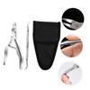Healeved 1set Nail Clipper and Ingrown Toenail Tool Manicure Pedicure Kit for Home and Salon Use Rustproof Fingernail Cutter Protective Case view 3