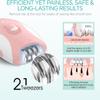 Healfind Epilator for Women, Smooth Glide Epilator for Women Face with 2 Speeds, Epilator Smooth Face Trimmer Device, Facial Hair Removal for Face Legs Arms Armpit Bikini, Pink view 3