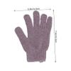 Healeved 2pair Exfoliating Bath Gloves Purple Five-finger Scrub Mitts for Body Care for Men and Women Easy to Clean and Use Soap Shower Gels view 2